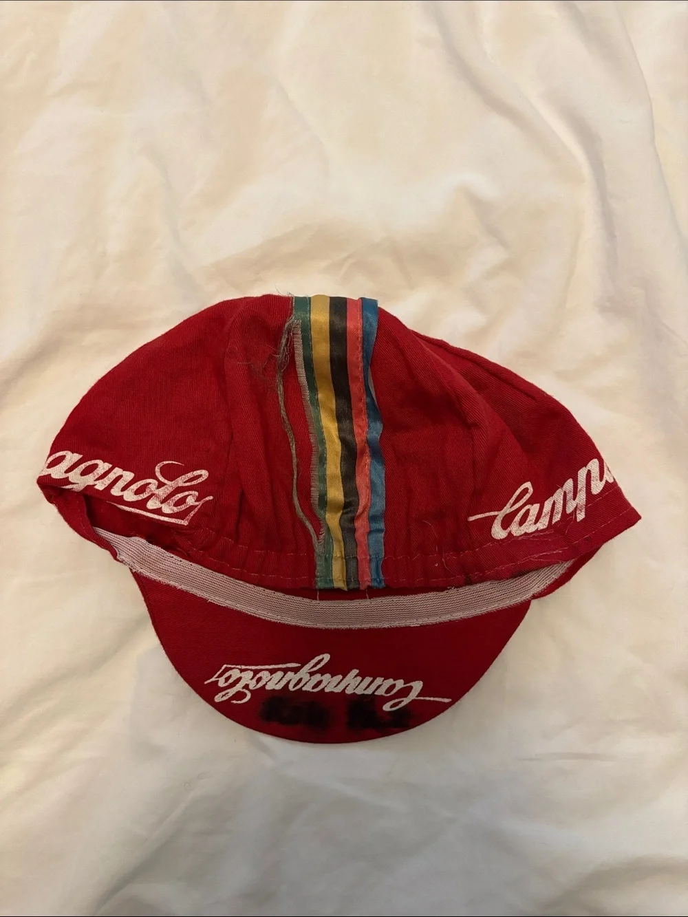Campagnolo Cycling Cap with Retro Stripes circa 1980